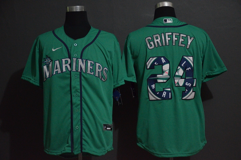 Men Seattle Mariners #24 Griffey green Nike Game MLB Jerseys->women mlb jersey->Women Jersey